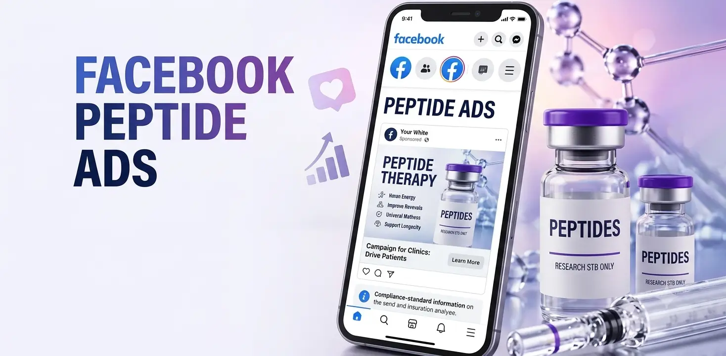 Diagram showing facebook peptide ads